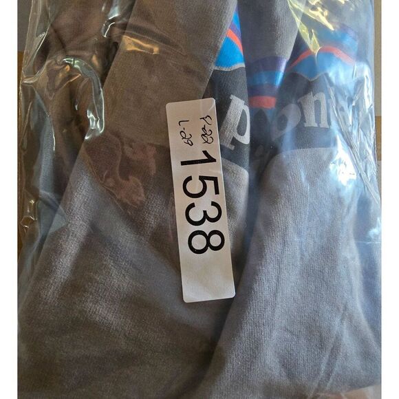 Patagonia Mens Grey/Brown Long Sleeve Raglan Shirt With Logo Print  gorpcore - Picture 6 of 6